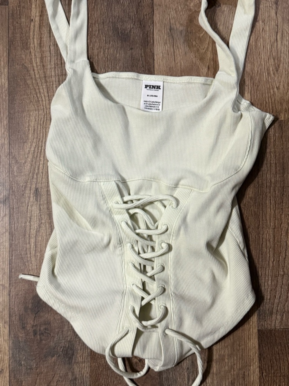 PINK Victoria's Secret Ribbed Corset Top